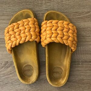 Chloe Kacey braided leather slides